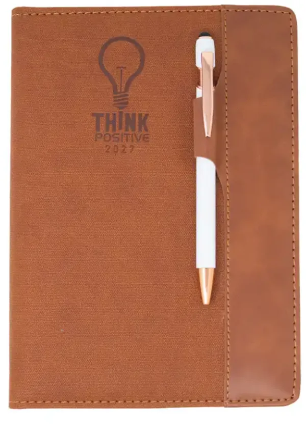 Brown_Textured_Pu_Notebook_With_Pen_Holder_365_Pages
