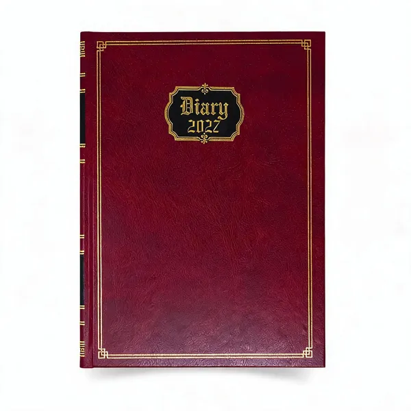 Burgundy_Hardbound_Gold_Border_2022_Diary_365_Pages