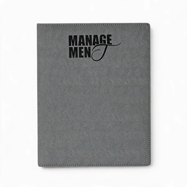 Grey_Textured_Pu_Cover_Manage_Men_Print_Ruled_Notebook