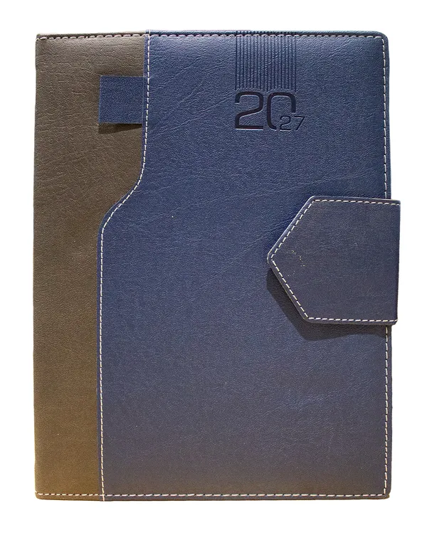 Blue_Brown_Two_Tone_Pu_Cover_Strap_Closure_2027_Diary