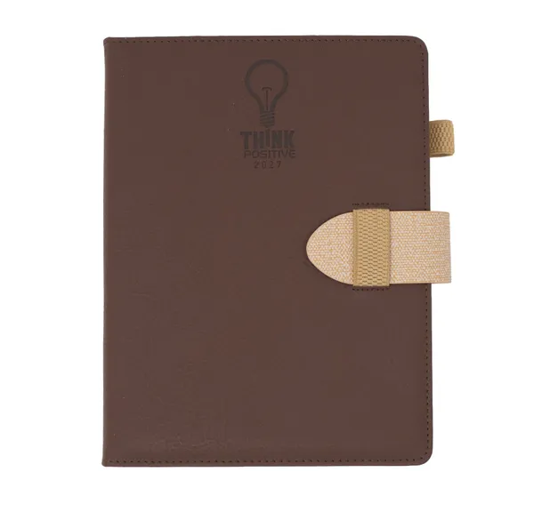 Brown_Pu_Cover_Think_Positive_Embossed_Elastic_Closure_Notebook