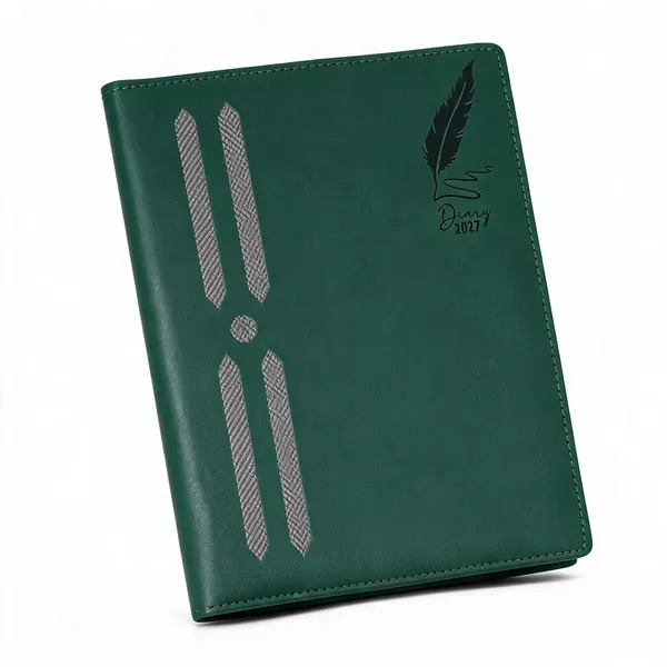 Green_Textured_Feather_Print_Hardcover_Diary_365_Pages