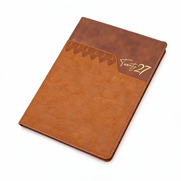Brown_Two_Tone_Textured_Pu_Cover_2027_Ruled_Diary