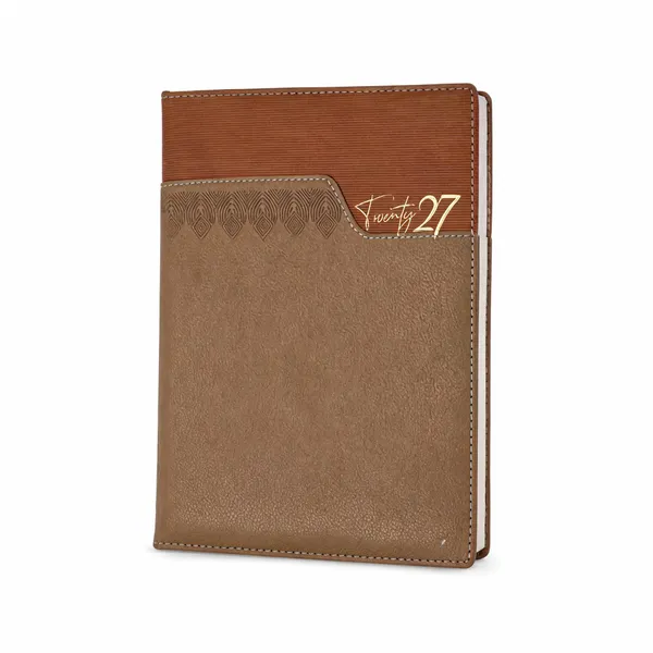 Brown_Embossed_Textured_Pu_Cover_2027_Ruled_Diary