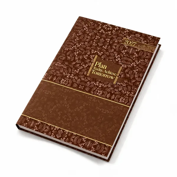 Brown_Floral_Print_Paper_Cover_2027_Planner_Diary