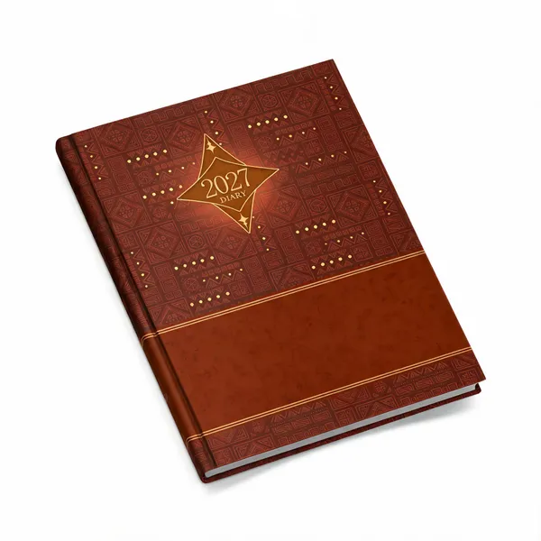 Brown_Geometric_Hardcover_2027_Diary_365_Pages