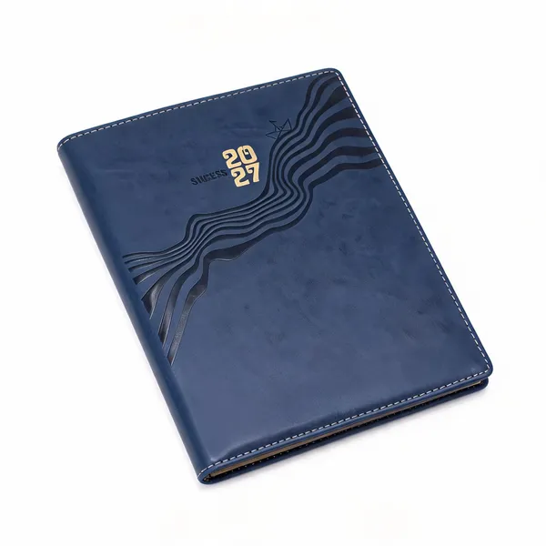 Blue_Pu_Cover_Wave_Pattern_2027_Hardcover_Diary