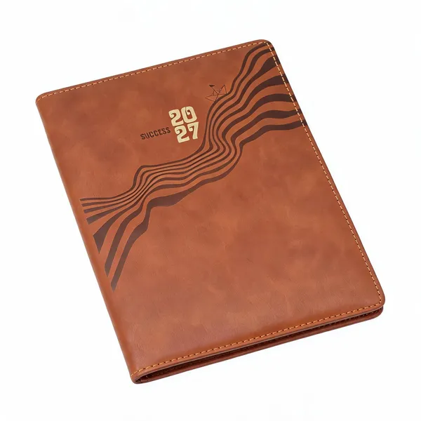 Brown_Pu_Cover_2027_Success_Wave_Design_Ruled_Diary_365_Pages
