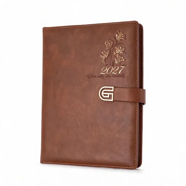 Brown_Pu_Floral_2027_Ruled_Diary_With_Strap_Closure