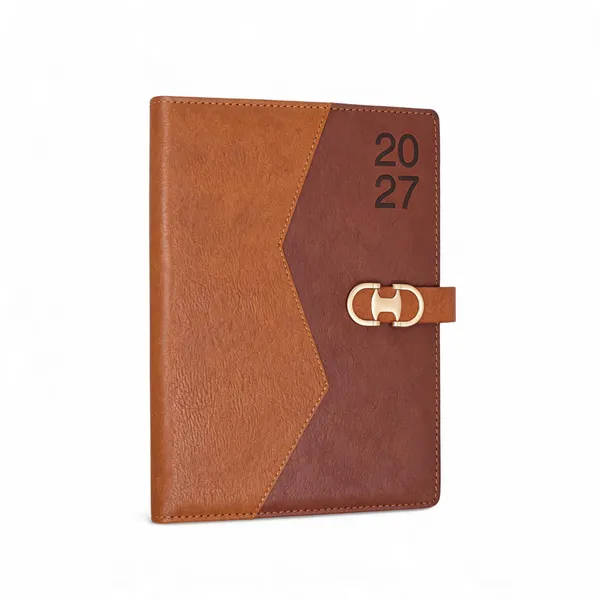 Brown_Pu_Leather_Finish_Geometric_Strap_2027_Diary