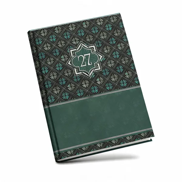 Green_Floral_Diamond_Pattern_Hardbound_Diary_365_Pages