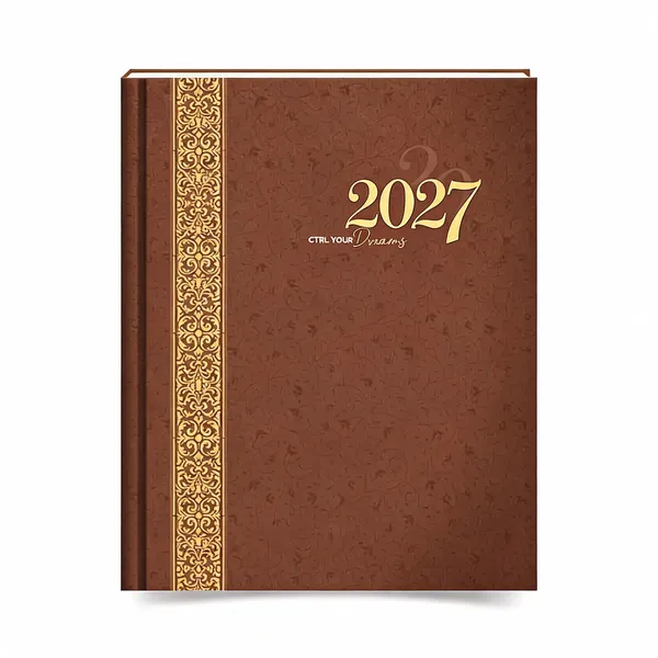 Brown_Ornamental_Hardcover_2027_Diary_365_Pages