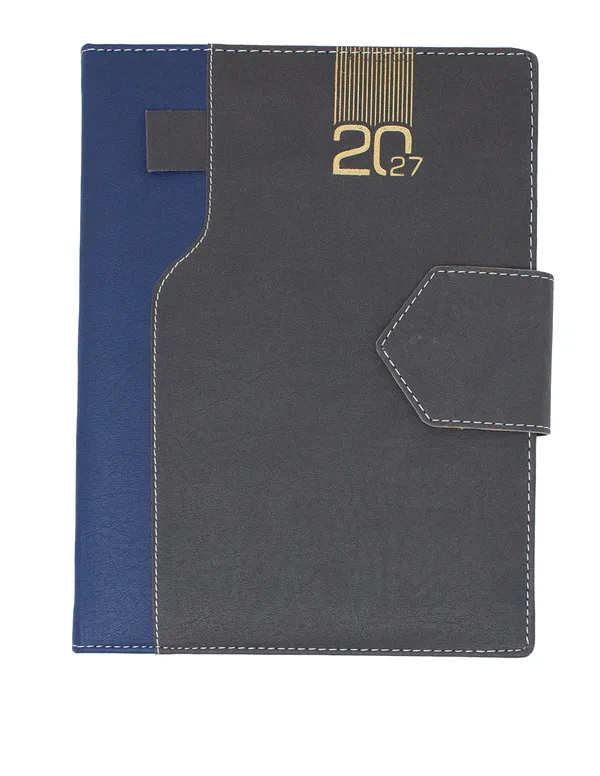 Black_Blue_Dual_Tone_Pu_Cover_Strap_Closure_2027_Diary