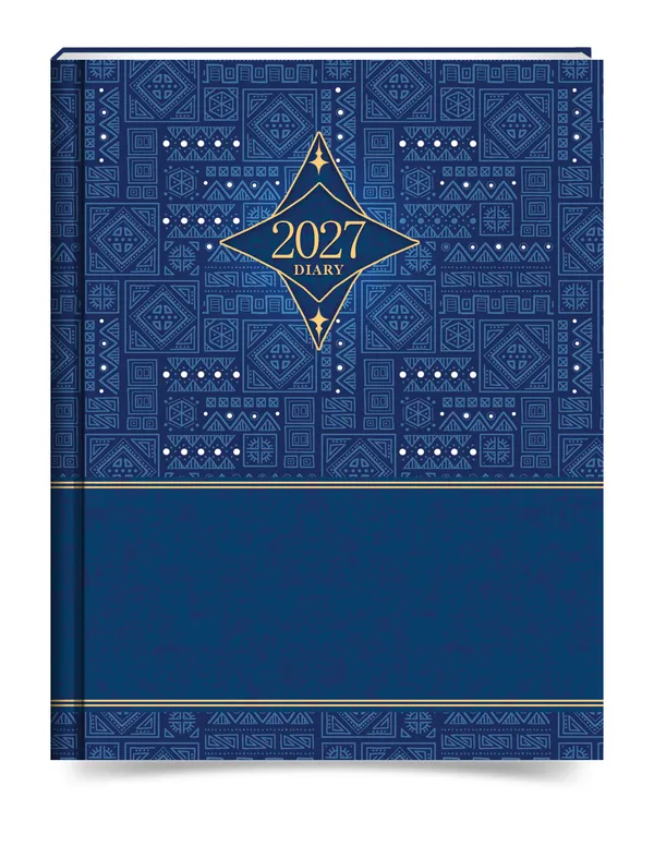 Blue_Geometric_Pattern_Paper_Cover_2027_Ruled_Diary