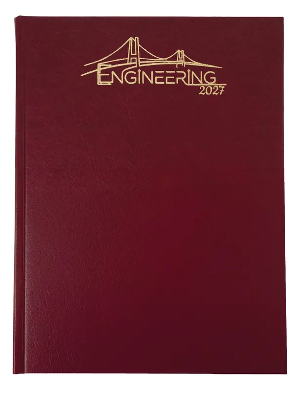 Burgundy_Pu_Cover_Engineering_2027_Hardcover_Ruled_Diary_365_Pages
