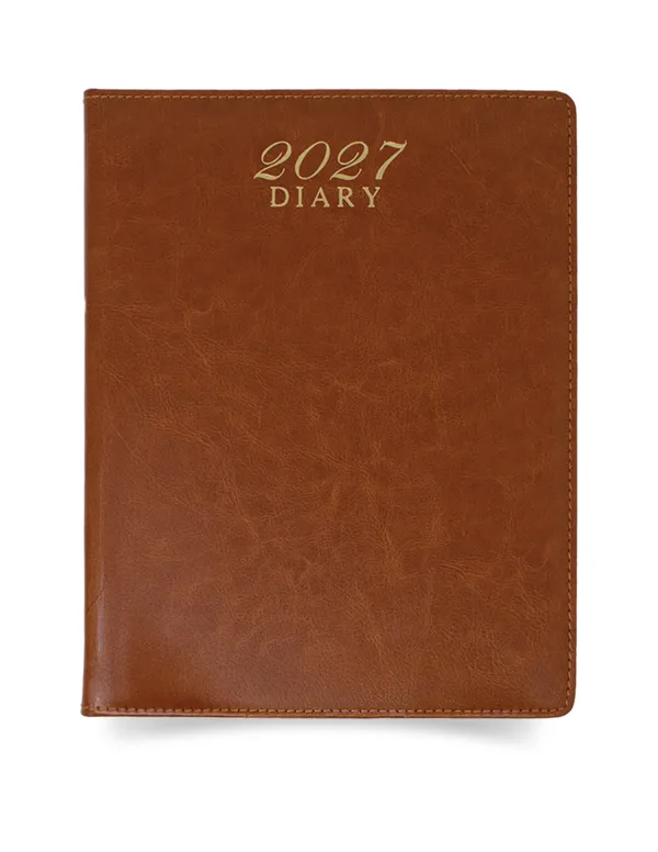 Brown_Textured_Pu_Cover_2027_Ruled_Diary