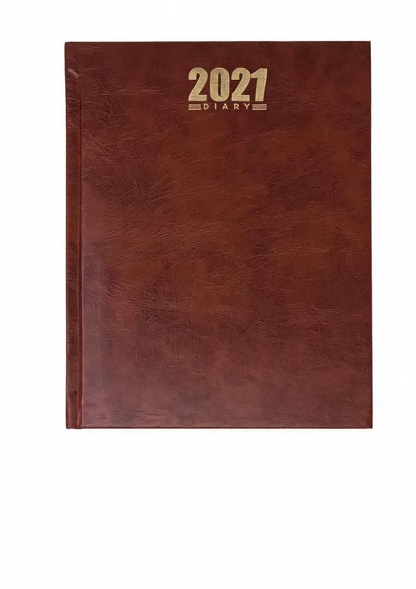 Brown_Pu_Textured_2021_Ruled_Diary_365_Pages
