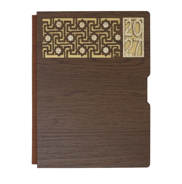 Brown_Wood_Cover_Geometric_Cutwork_2020-2021_Diary