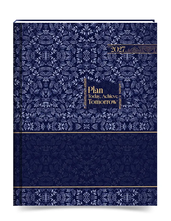 Navy_Blue_Floral_Paper_Cover_2027_Ruled_Planner_Diary