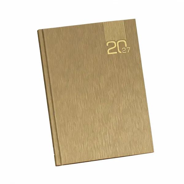 Brown_Pu_2027_Diary_Gold_Stripe_Accent_365_Pages