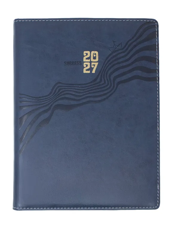 Blue_Pu_Cover_Wave_Pattern_2027_Hardcover_Diary