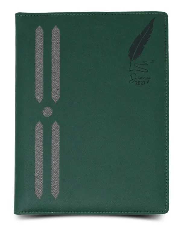 Green_Textured_Feather_Print_Hardcover_Diary_365_Pages