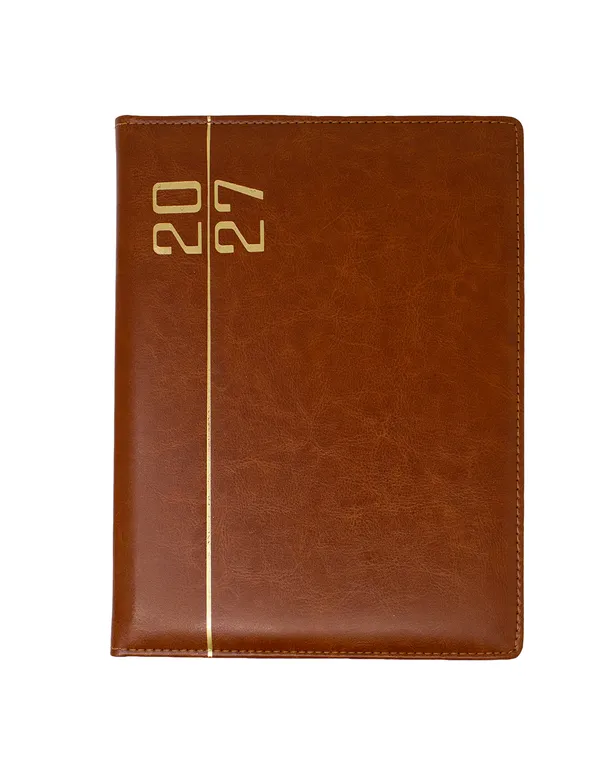 Brown_Smooth_Pu_Cover_2027_Ruled_Diary