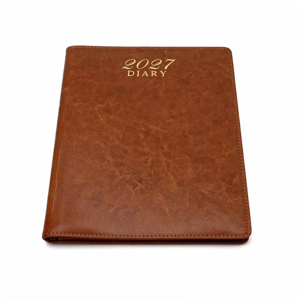 Brown_Textured_Pu_Cover_2027_Ruled_Diary