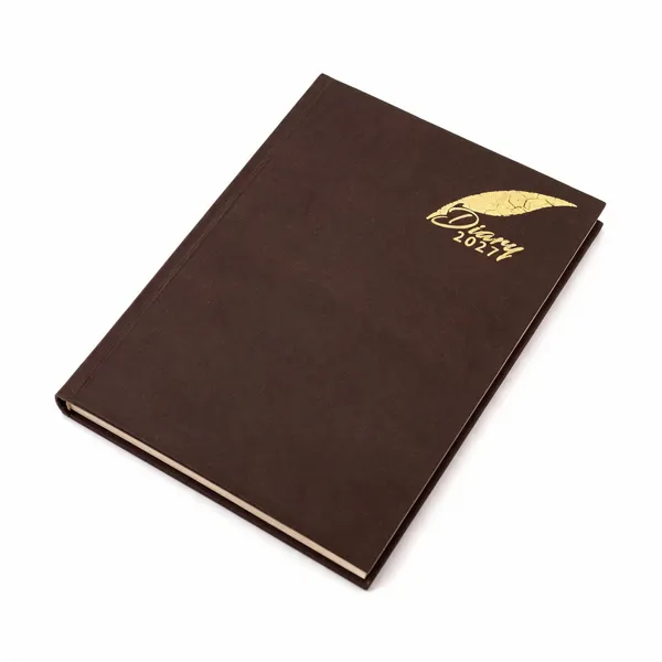 Brown_Gold_Feather_Hardbound_2027_Diary_365_Pages