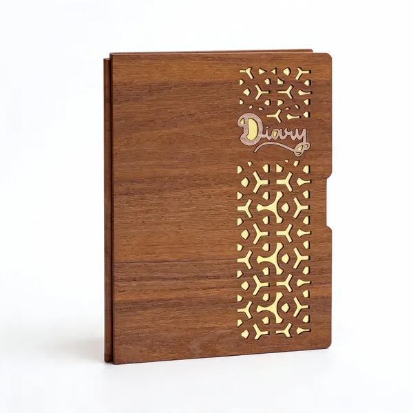 Brown_Wood_Cover_Decorative_Cutout_Pattern_Diary