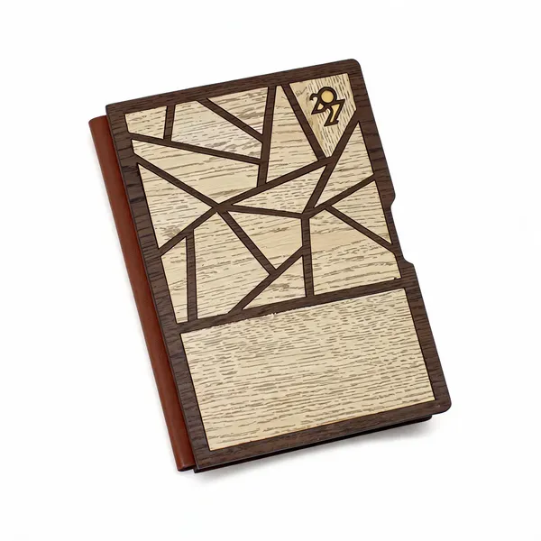 Brown_Geometric_Wood_Cover_2027_Ruled_Hardcover_Diary