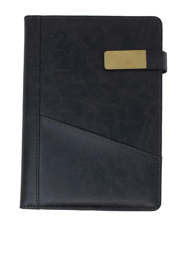 Black_Pu_Faux_Leather_Strap_Closure_Notebook_365_Pages