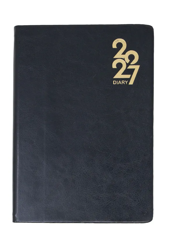 Black_Pu_Textured_2027_Ruled_Diary_365_Pages