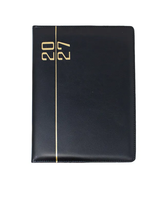 Black_Smooth_Pu_Cover_Gold_Detail_2027_Ruled_Diary