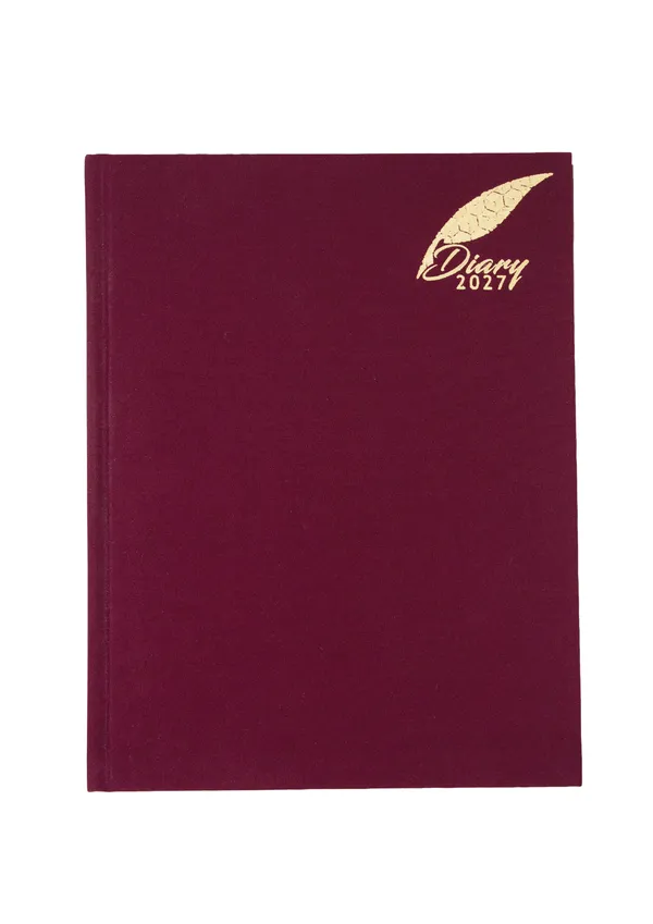 Burgundy_Gold_Leaf_Hardcover_2027_Diary_365_Pages