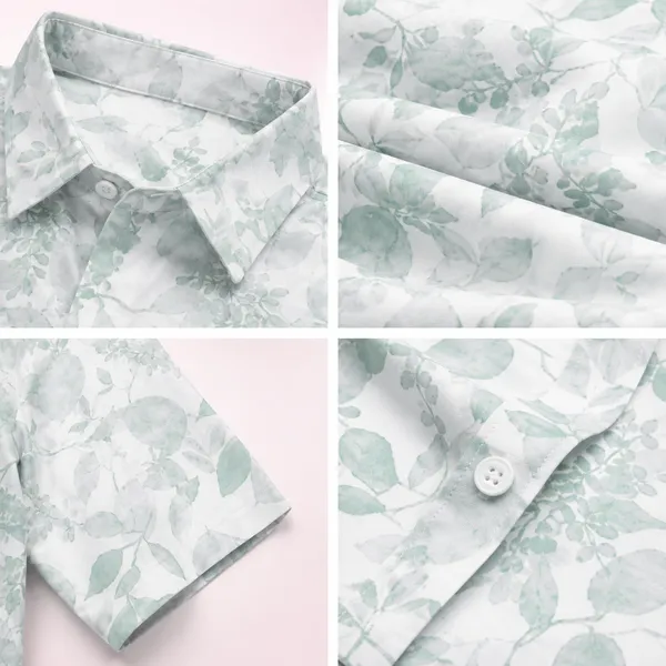 White_Floral_Print_Short_Sleeve_Shirt_for_Boys