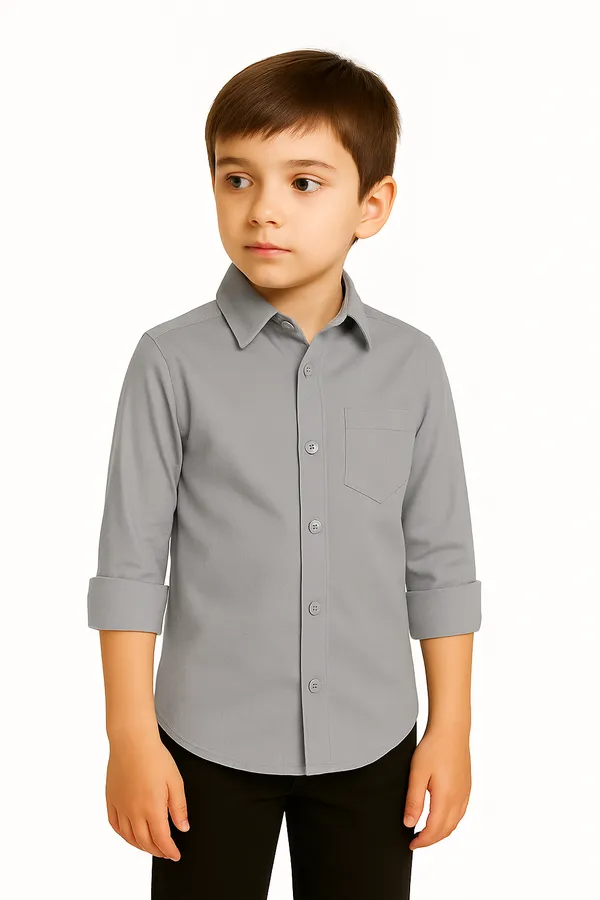 Grey_Roll-Up_Sleeve_Shirt_for_Boys