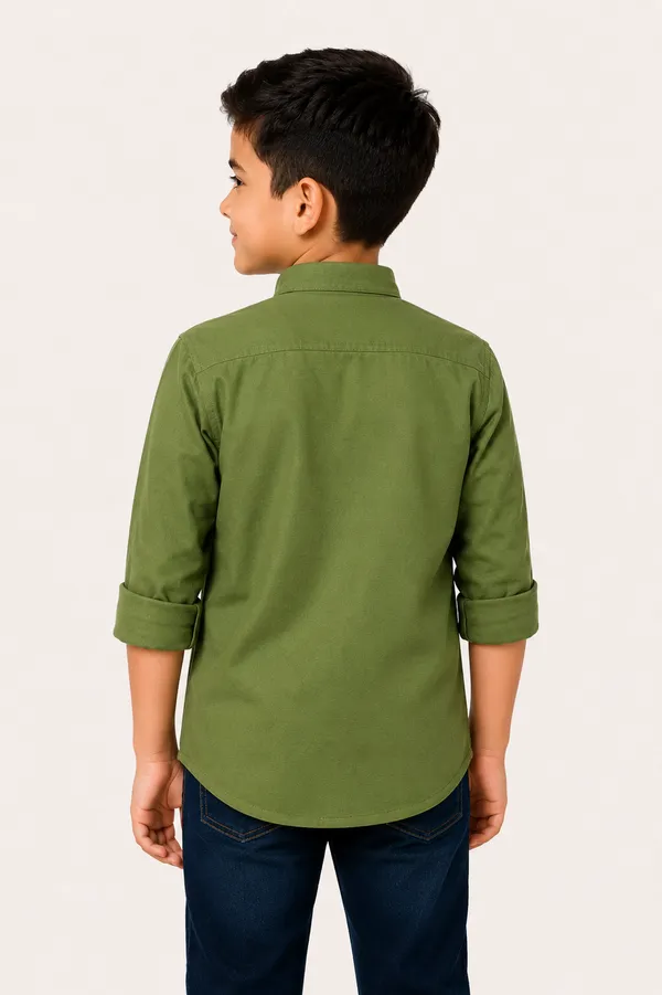 Green_Cotton_Mandarin_Collar_Kurta_for_Boys