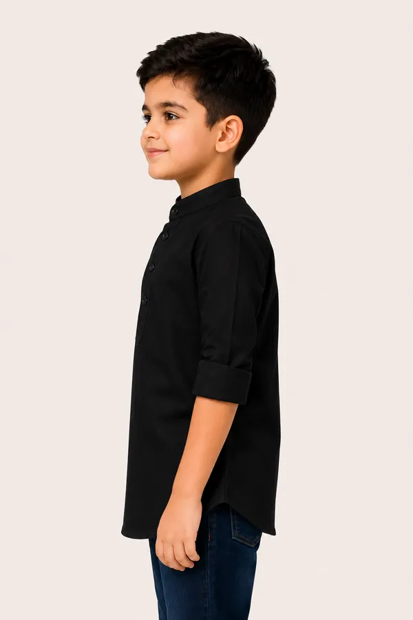 Black_Mandarin_Collar_Kurta_for_Boys
