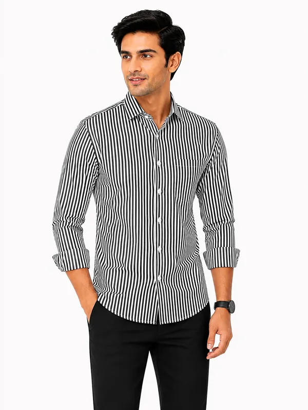 Black_Striped_Casual_Shirt_for_Men