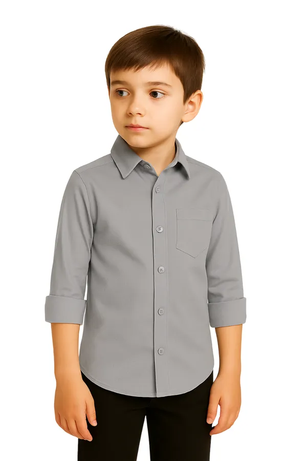 Grey_Roll-Up_Sleeve_Shirt_for_Boys