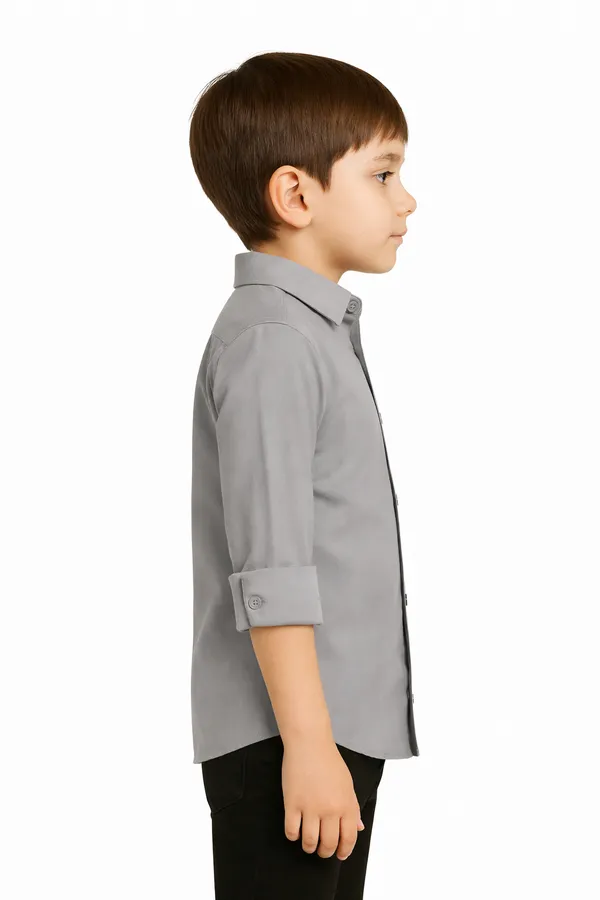 Grey_Roll-Up_Sleeve_Shirt_for_Boys