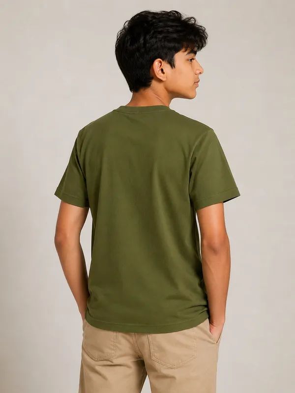 Olive_Green_Round_Neck_T-Shirt_for_Men