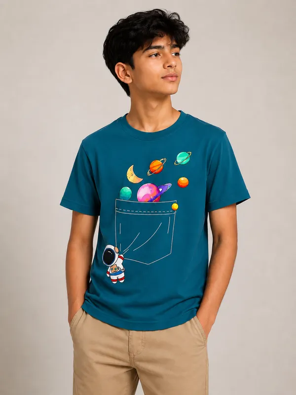 Teal_Round_Neck_Graphic_T-Shirt_for_Boys