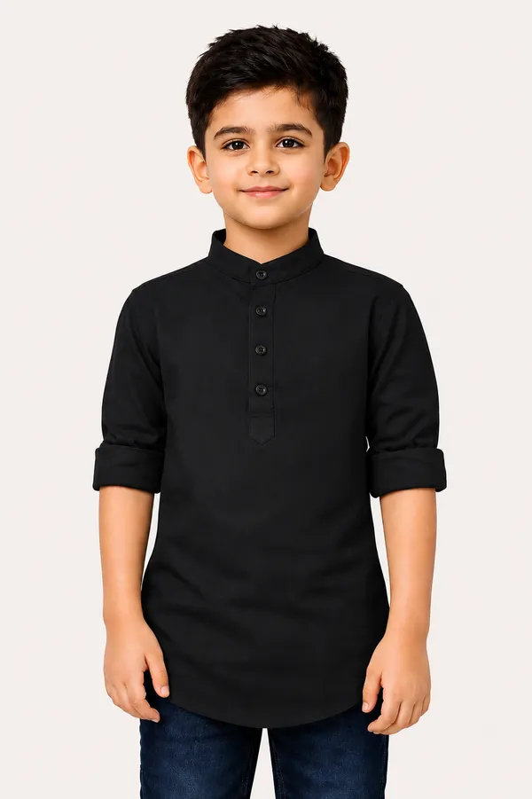 Black_Mandarin_Collar_Kurta_for_Boys