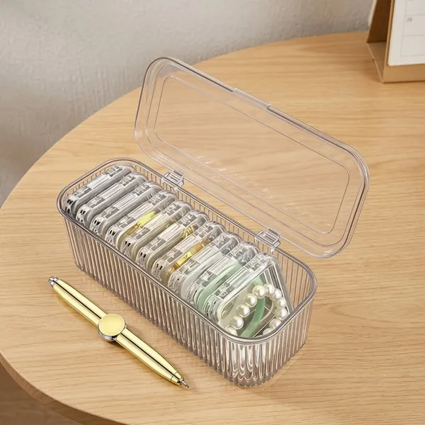 Clear_Acrylic_Multi_Compartment_Jewellery_Organiser_Box_And_Fidget_Spinner_Ballpoint_Pen