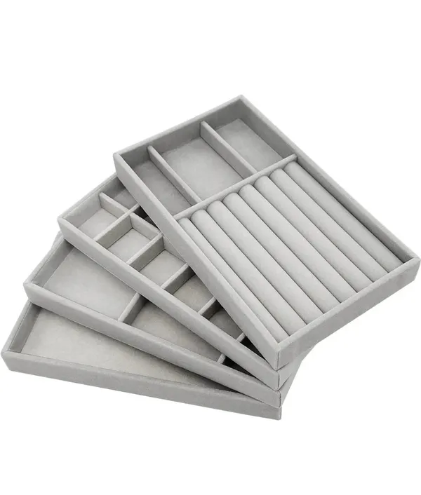 Grey_Velvet_Jewellery_Organizer_Tray_Set