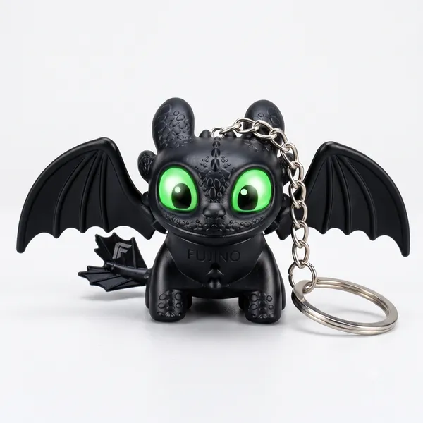 Black_Pvc_Dragon_Figurine_Keychain