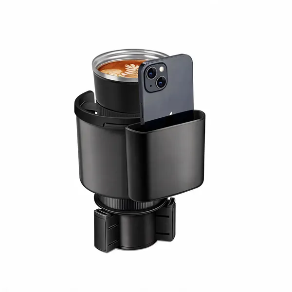 Black_Car_Cup_Holder_Expander_With_Phone_Holder_And_Wraparound_Clear_Lens_Protective_Safety_Goggles