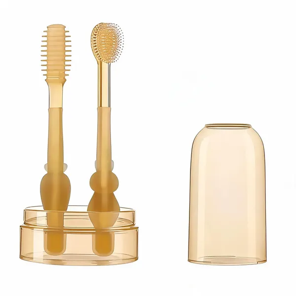 Brown_Silicone_Baby_Toothbrush_And_Tongue_Cleaner_Set
